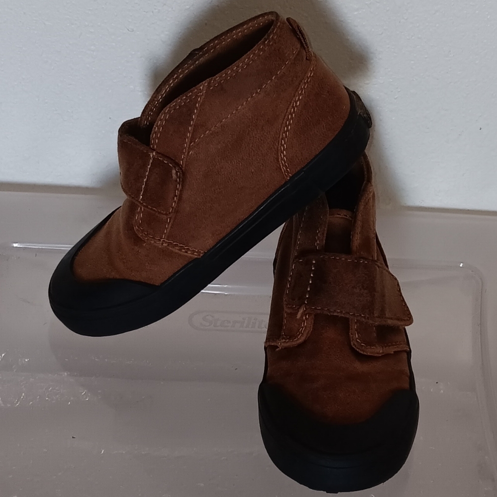 Brown Kids Shoes with Black Soles